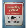 Image 1 : Extra Motor Oil retro style advertising sign