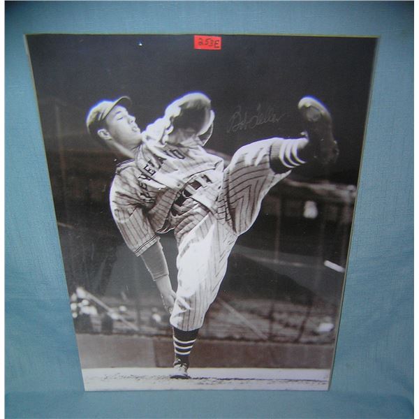 Bob Feller retro style hall of fame baseball player photo