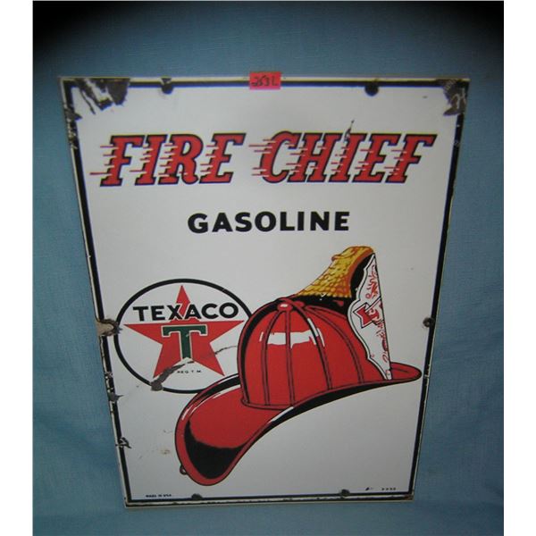 Texaco fire chief gasoline retro style advertising sign