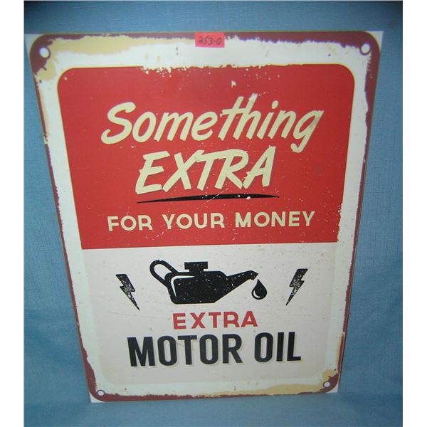Extra motor oil retro style advertising sign