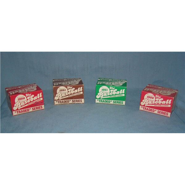 Group of 4 Topps baseball traded series baseball card sets