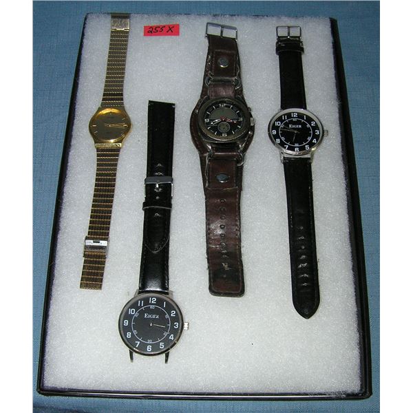Group of men's wrist watches