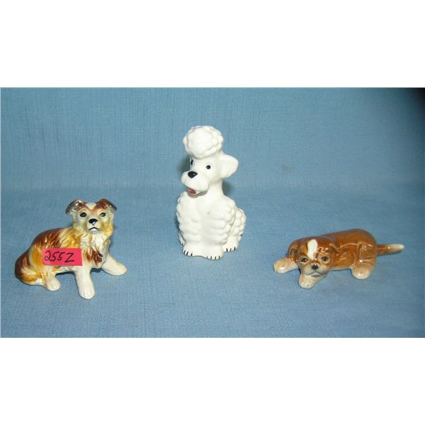 Group of 3 vintage dog figurines by Goebel
