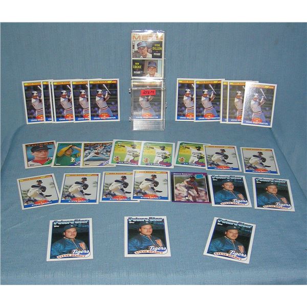 Collection of rookie baseball cards