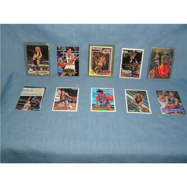 Collection of vintage Utah Jazz all star basketball cards