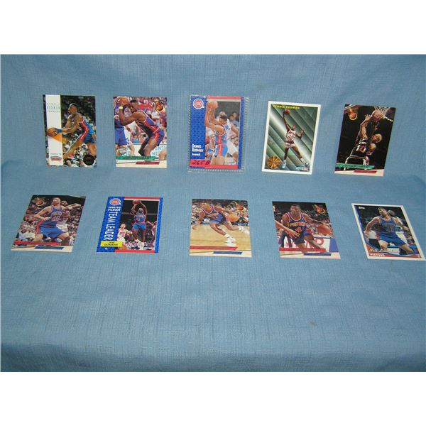Detroit Pistons basketball cards includes Dennis Rodman cards