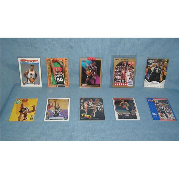 Collection of San Antonio Spurs all star basketball cards