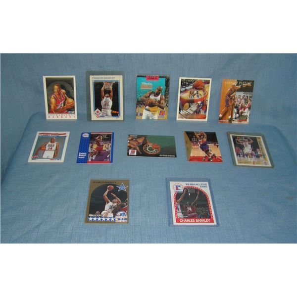 Collection of Charles Barkley all star basketball cards