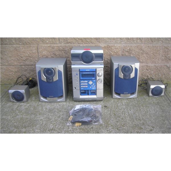 Complete Aiwa stereo system with surround sound