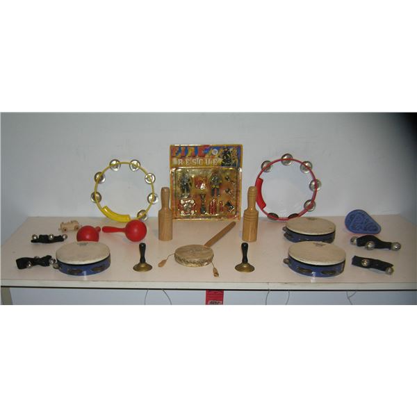 Collection of toys, noisemakers and instruments