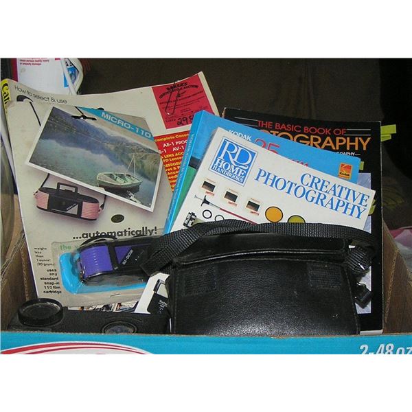 Box full of photography items