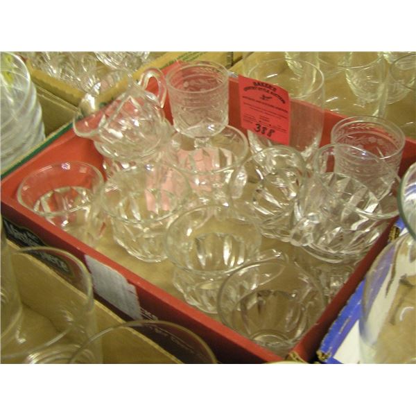 Vintage glass and crystal cups and glasses