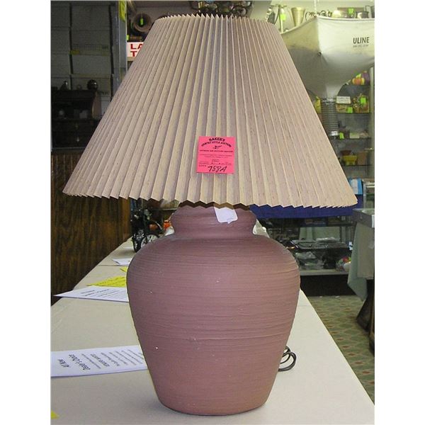 Vintage earthenware table lamp