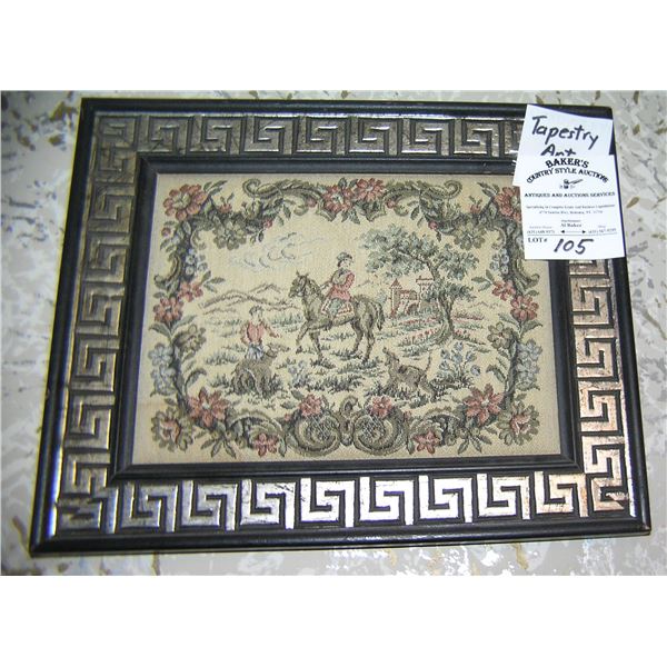 Tapestry art in frame