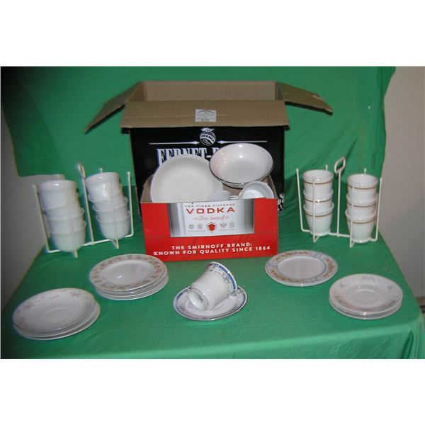 Estate box full of porcelain and china