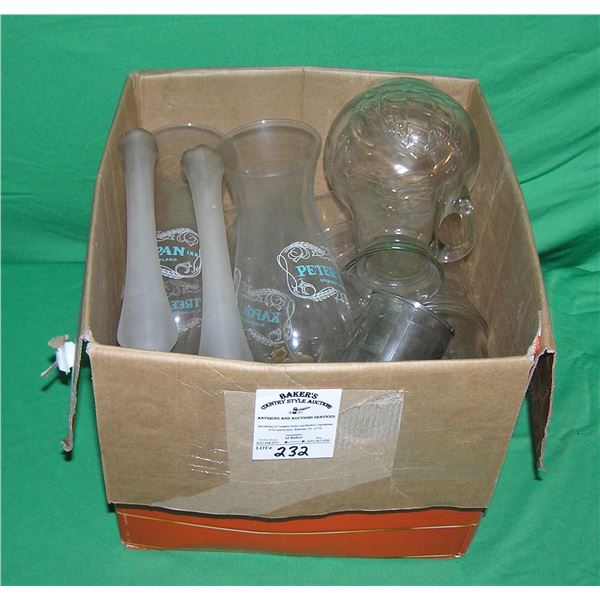 Box full of estate glassware