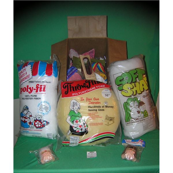 Large box of estate crafts and accessories