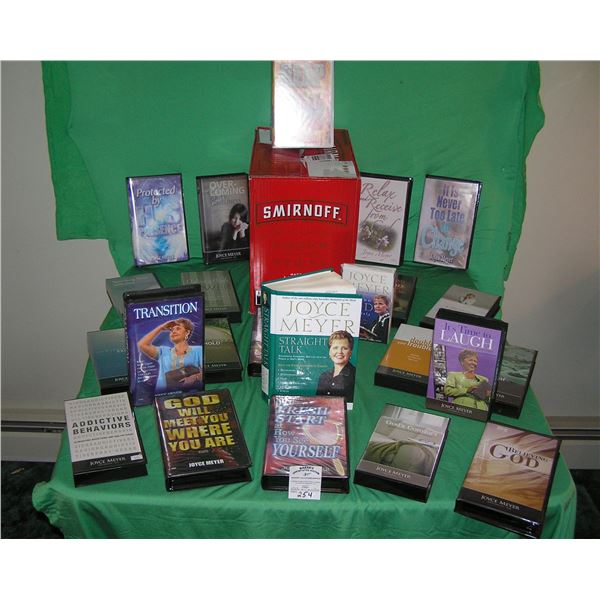 Joyce Meyer motivational books and video tapes