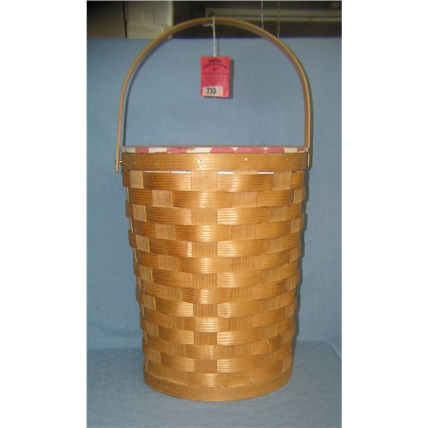 Basket weave decorated beach or barbecue cooler