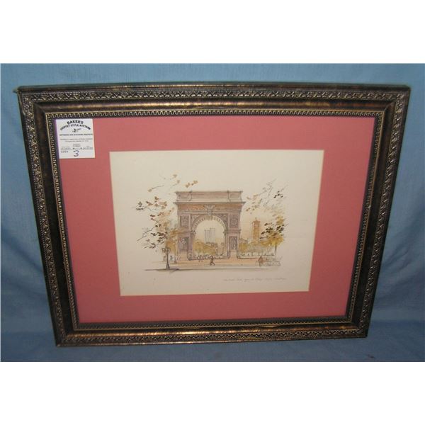 Vintage print Washington Square Greenich Village