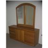 Image 1 : Modern oak 6 drawer dresser and mirror set