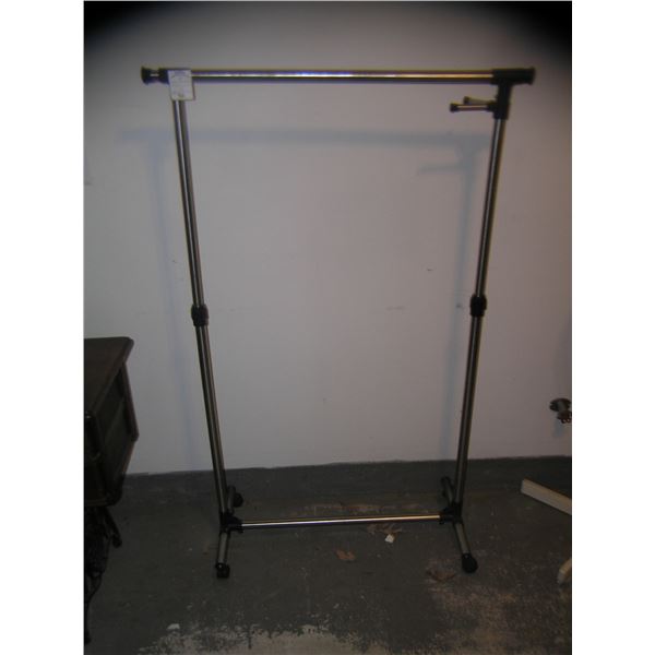 Modern metal and plastic clothes rack