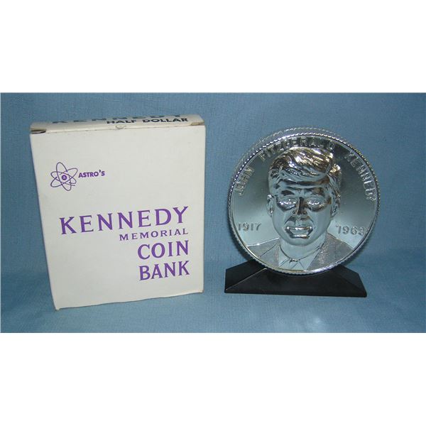 John F. Kennedy memorial cast metal savings bank
