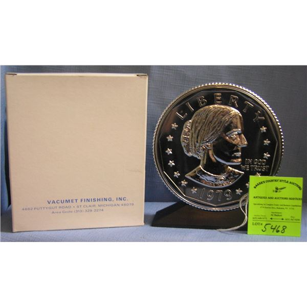 Susan B. Anthony cast metal savings bank