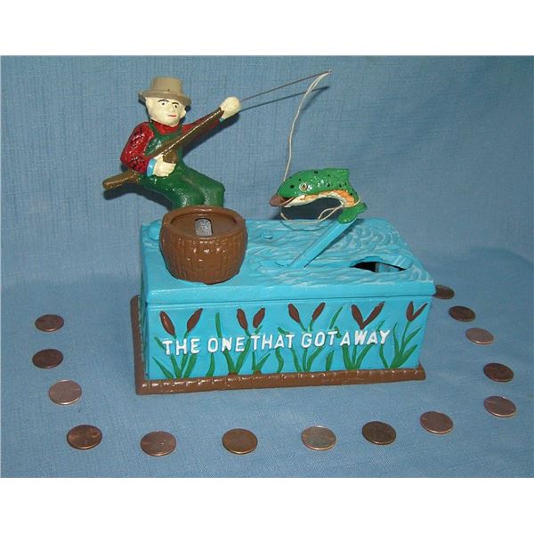 The one that got away mechanical bank