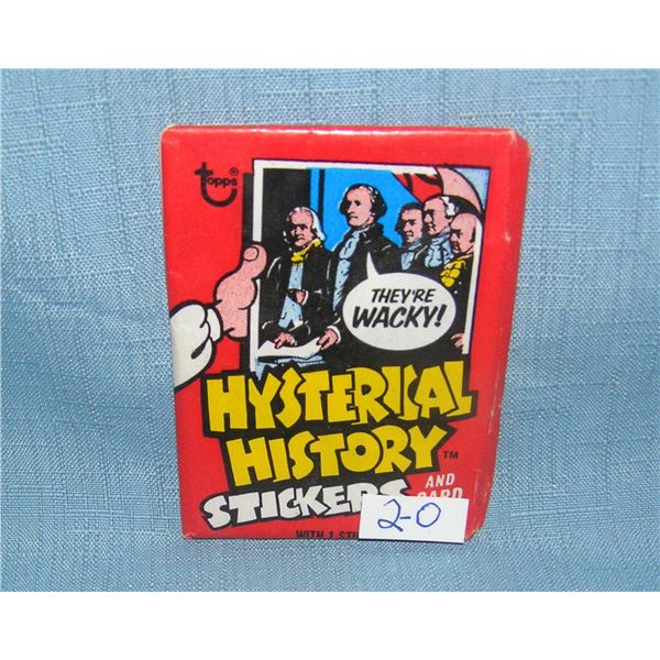 Hysterical History stickers and cards