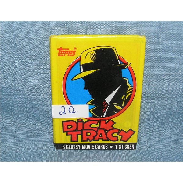 Dick Tracy unopened wax pack of collector cards