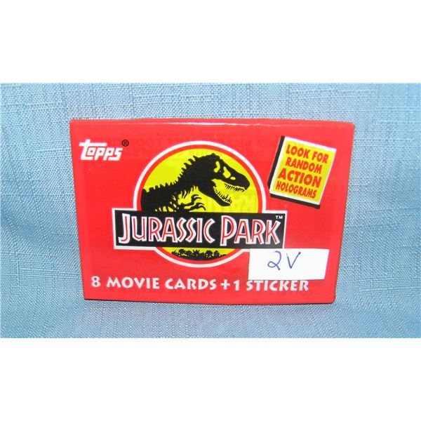 Jurrassic Park unopened wax pack of collector cards