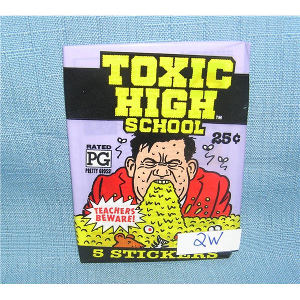 Toxic High School unopened wax pack of collector cards