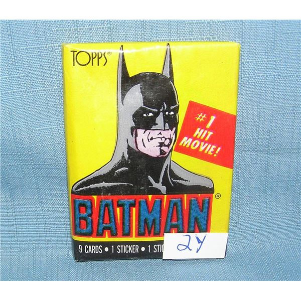 Batman unopened wax pack of collector cards