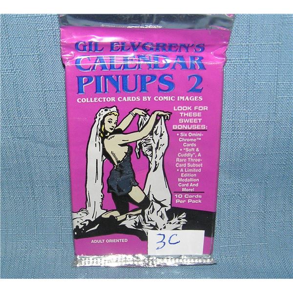 Gil Elvgren's calendar pinup girls unopened foil pack of collector cards