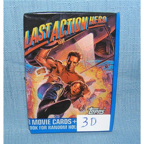 Last Action Hero unopened wax pack of collector cards
