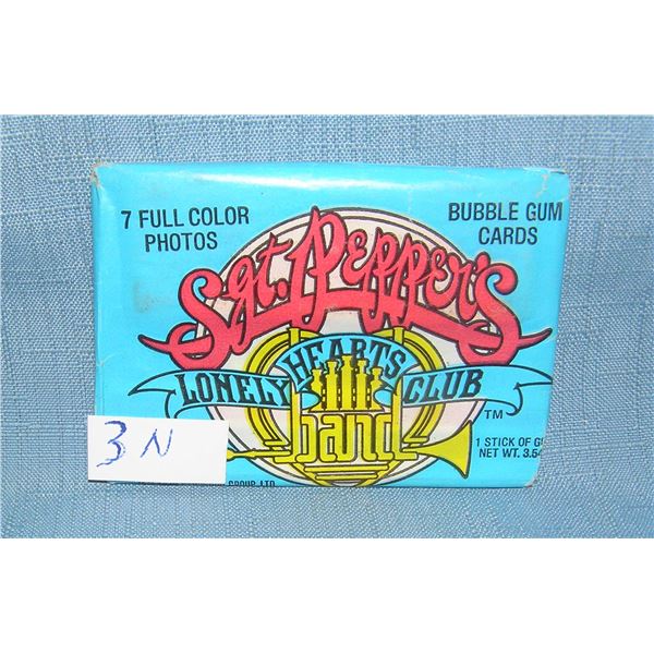Sgt Peppers unopened wax pack of collector cards