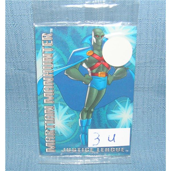 Martian Man Hunter unopened clear pack collector card