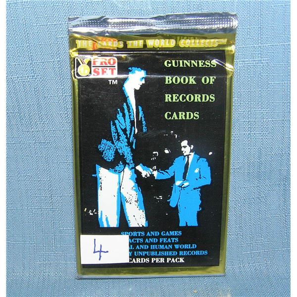 Guinness Book of World Records unopened foil pack of collector cards