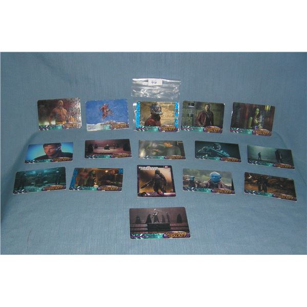Guardians of the Galaxy group of collector cards