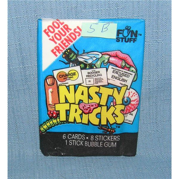 Nasty Tricks factory sealed wax pack of cards