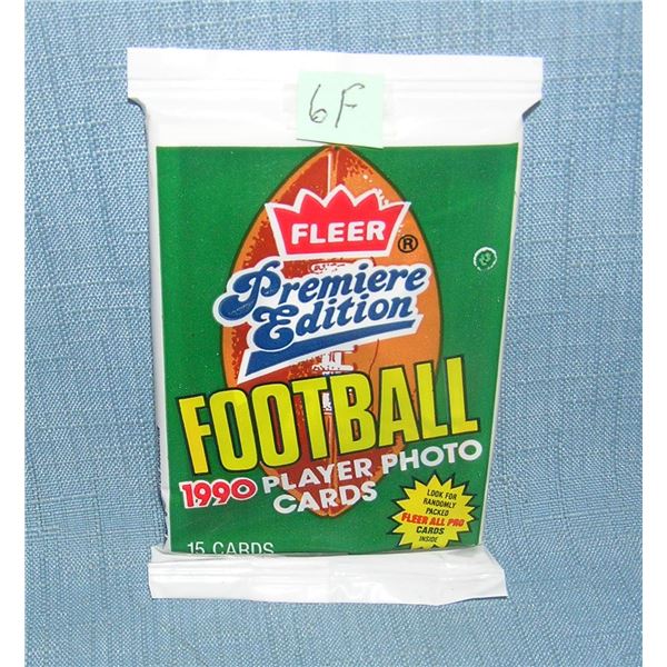 1990 Fleer factory sealed football pack