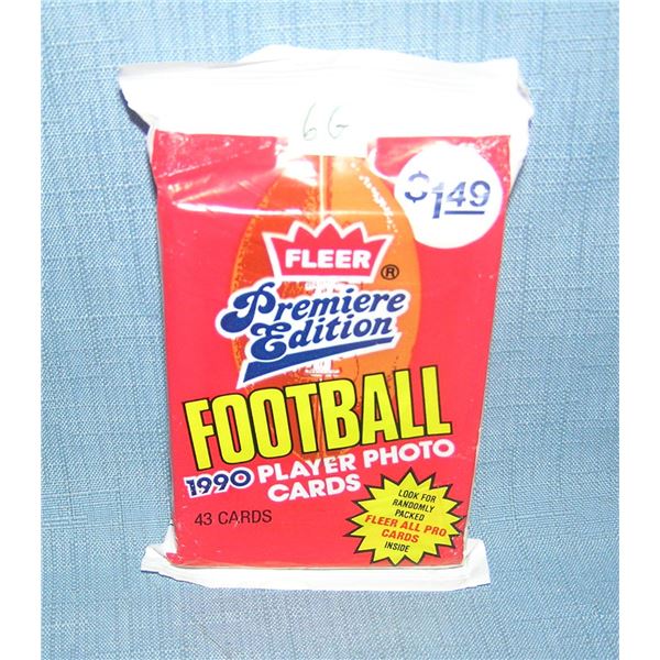 1990 Fleer premier edition jumbo pack factory sealed  football cards