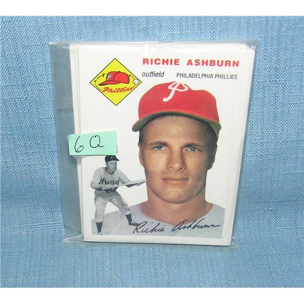 Topps retro 1954 baseball cards group of 14 featuring Richie Ashburn