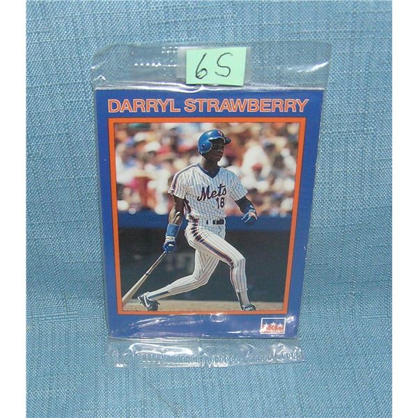 Factory sealed card pack featuring Darryl Strawberry