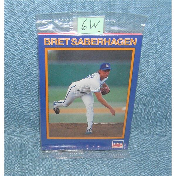 Factory sealed card pack featuring Bret Saberhagen