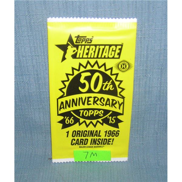 Topps Heritage 50th anniversary original 1966 baseball card factory sealed pack