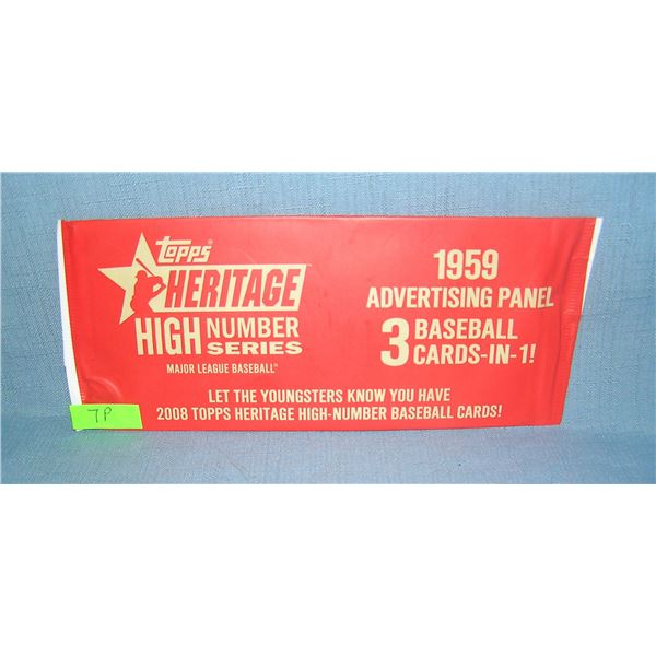 Topps Heritage factory sealed 1959 advertising 3 card panel