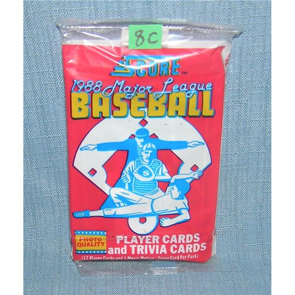 1988 Score factory sealed baseball card pack