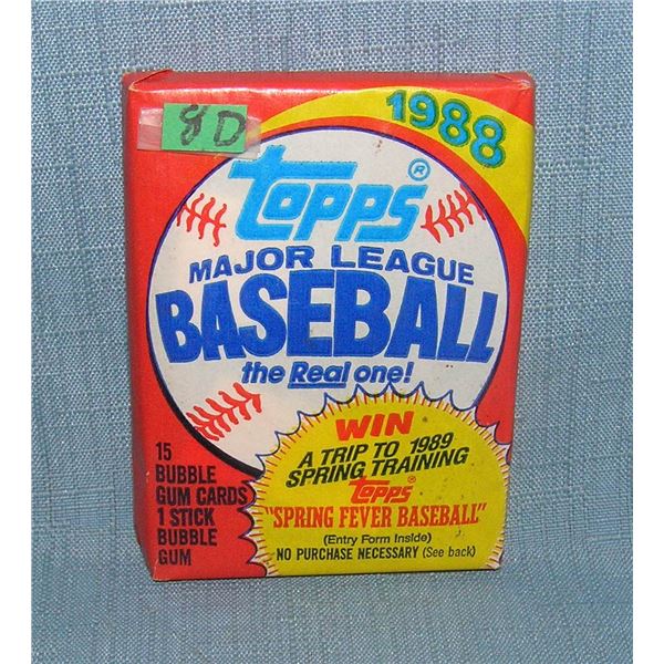 1988 Topps factory sealed baseball wax pack
